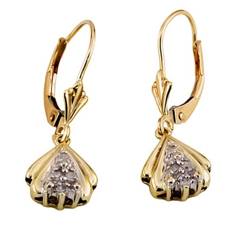 9ct gold Diamond Drop Earrings